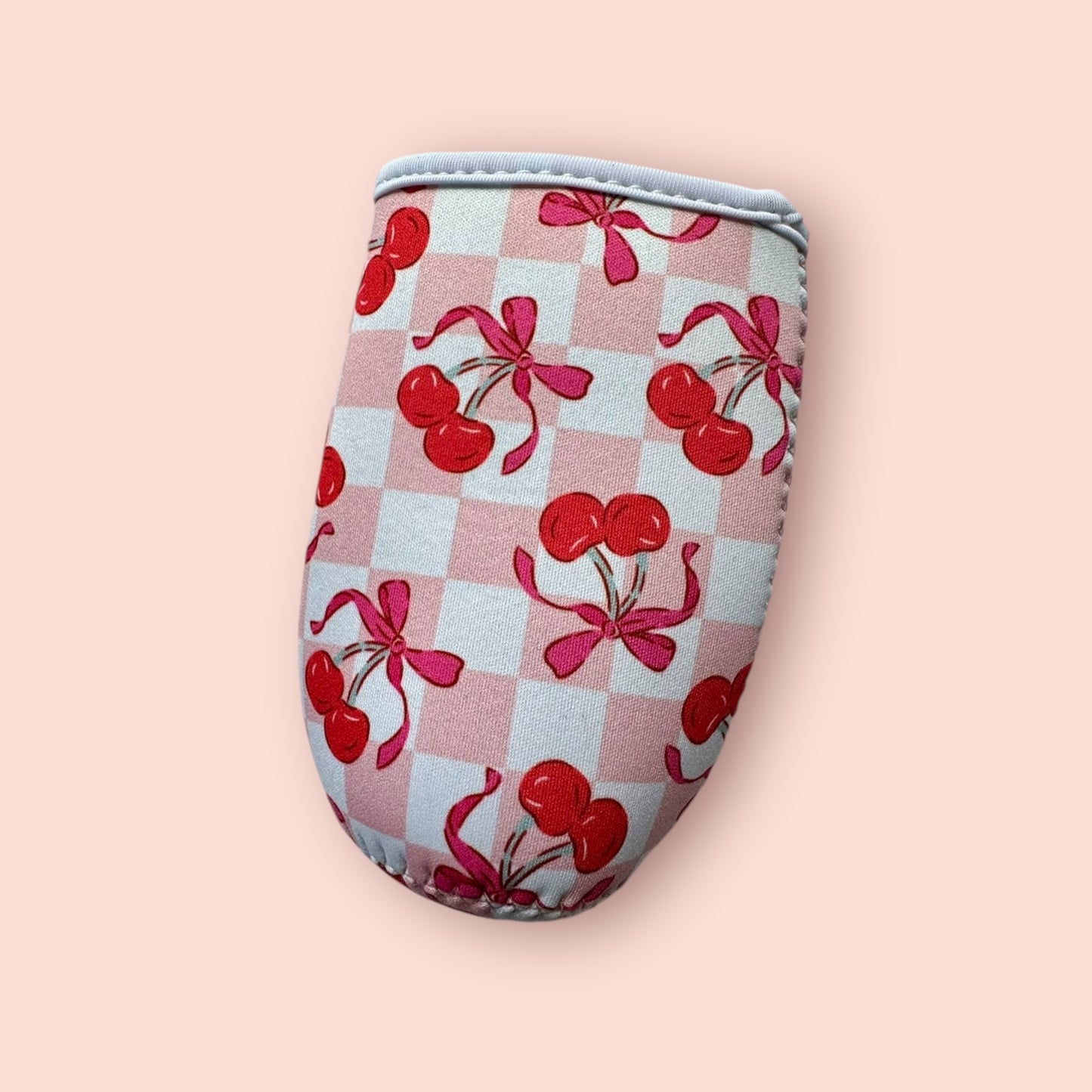 Skinny Coffee Sleeve- cherry and bows