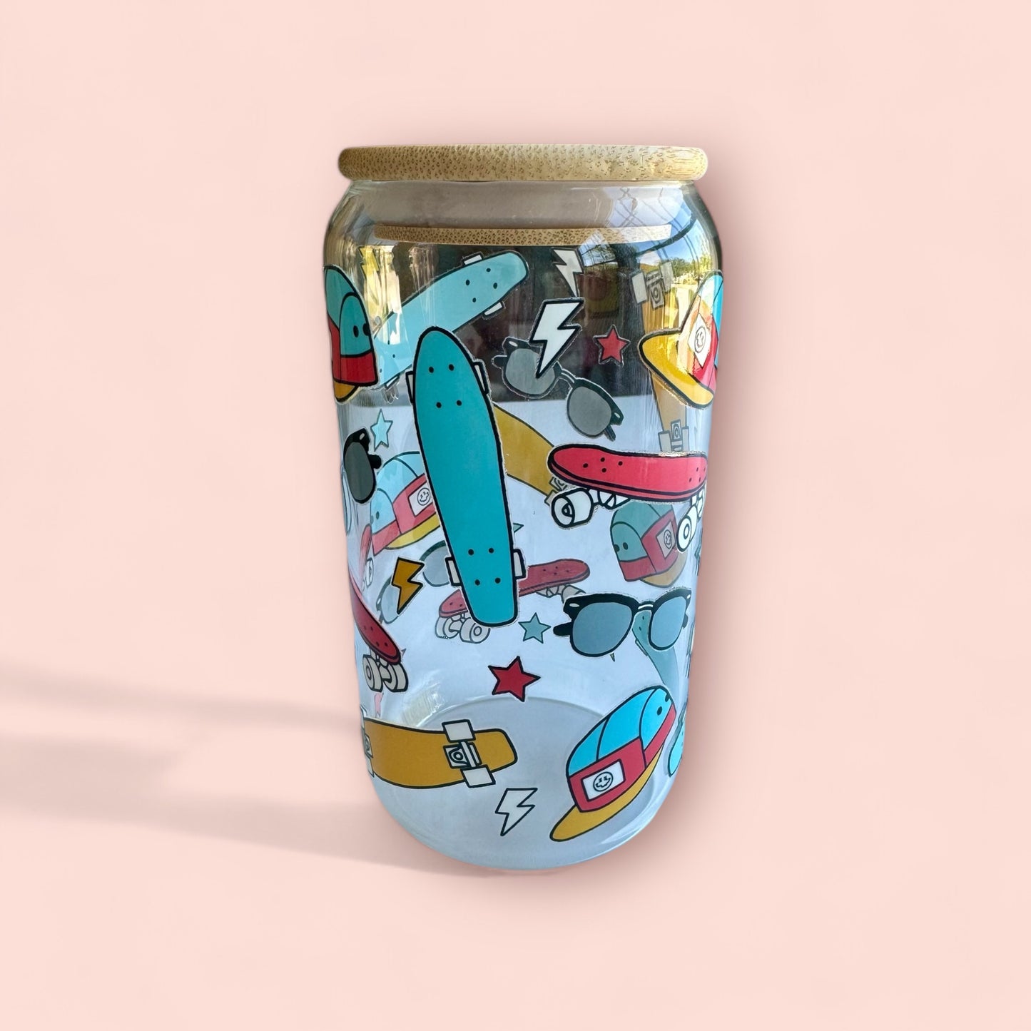 Glass cup- skater boy