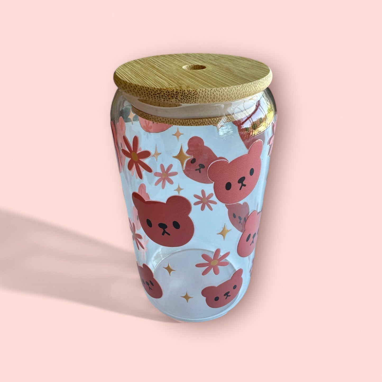 Glass cup-Teddy bear