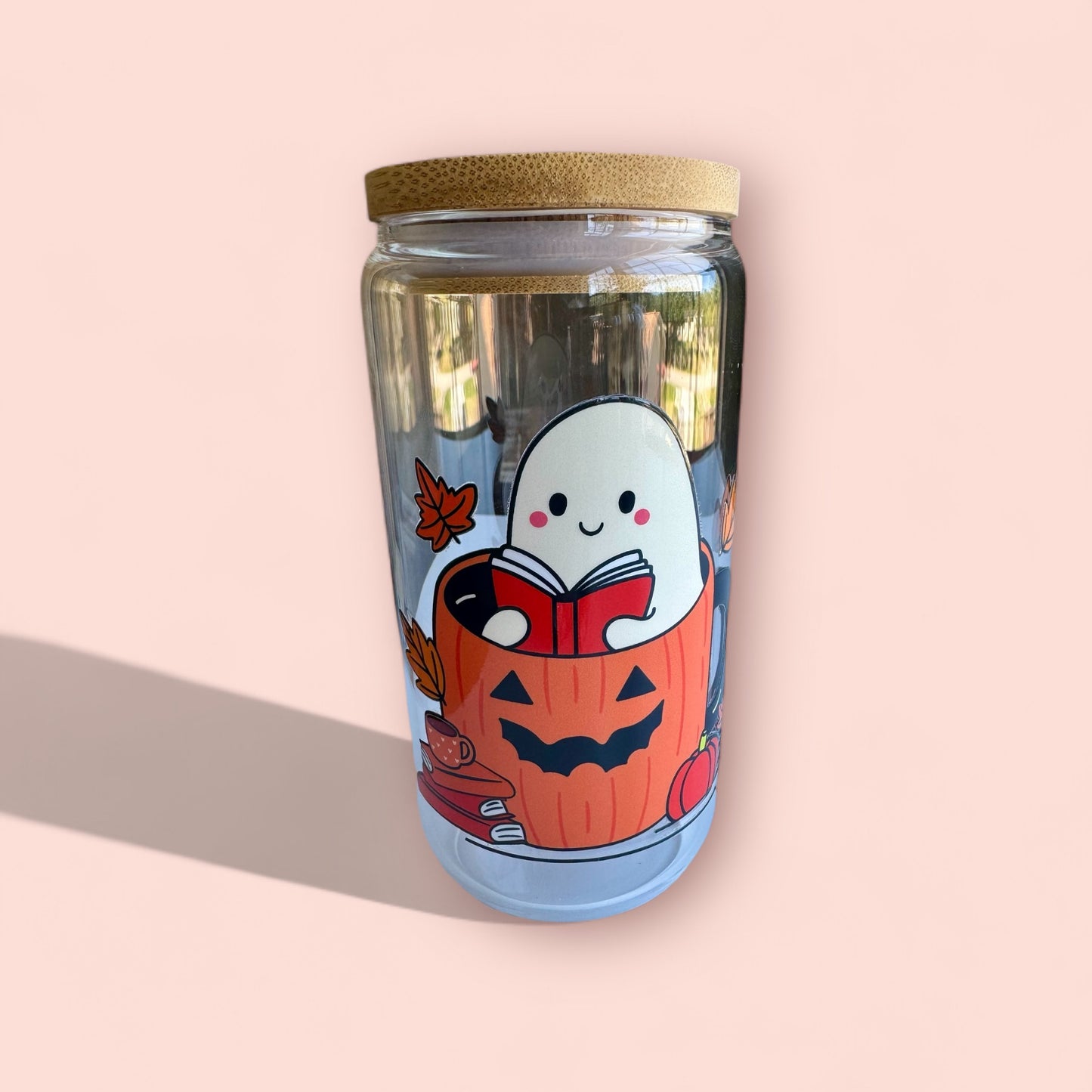 Glass cup- Ghostie in a cup