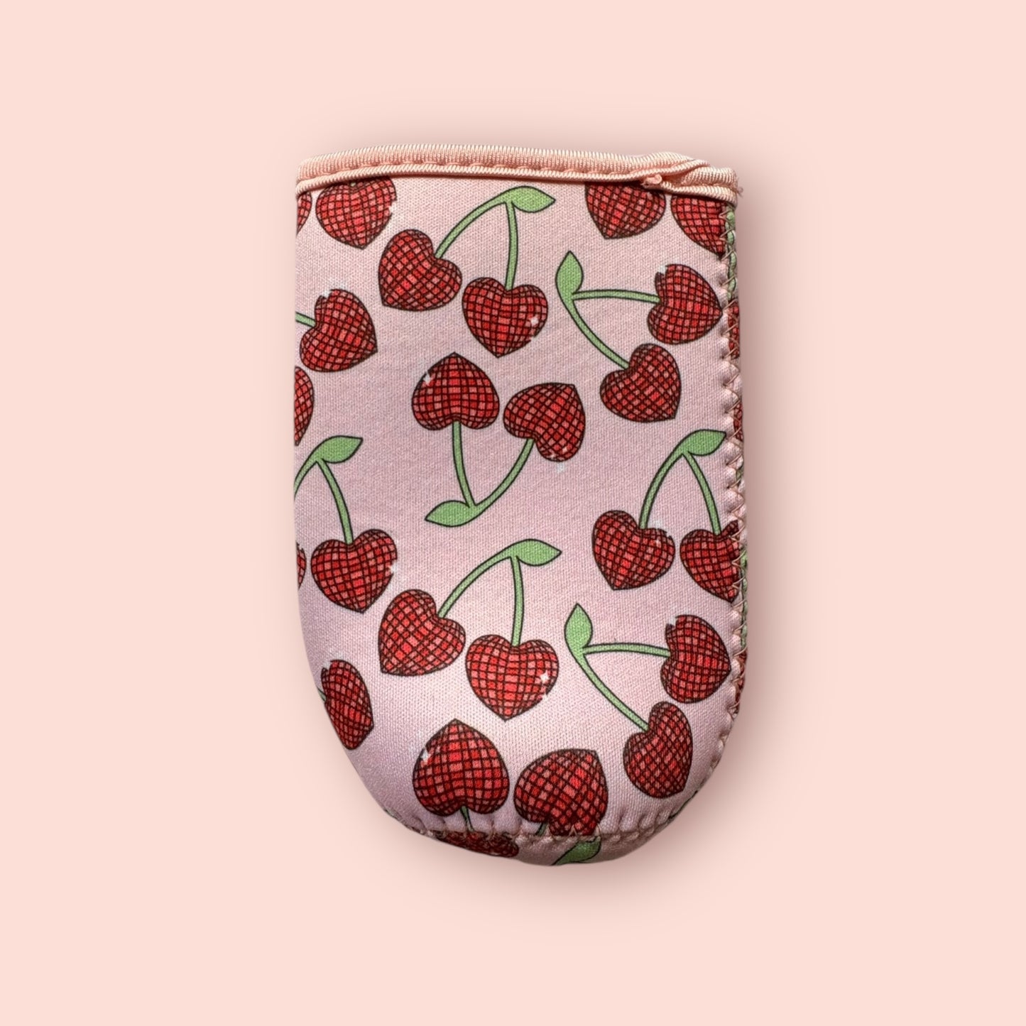 Skinny coffee sleeve- cheery hearts